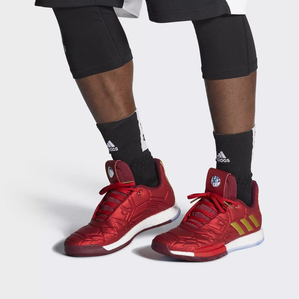 Adidas Marvel’s Iron Man | Harden Vol 3 Tenis De Basketball Rojos Para Hombre (MX-89458)